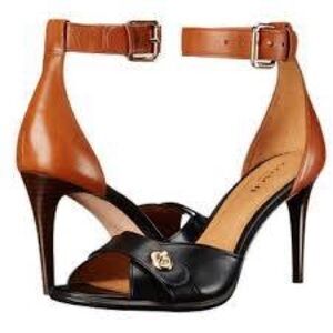 Coach size 11 Black Ankle Strap Heel